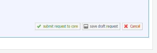Submit request button
